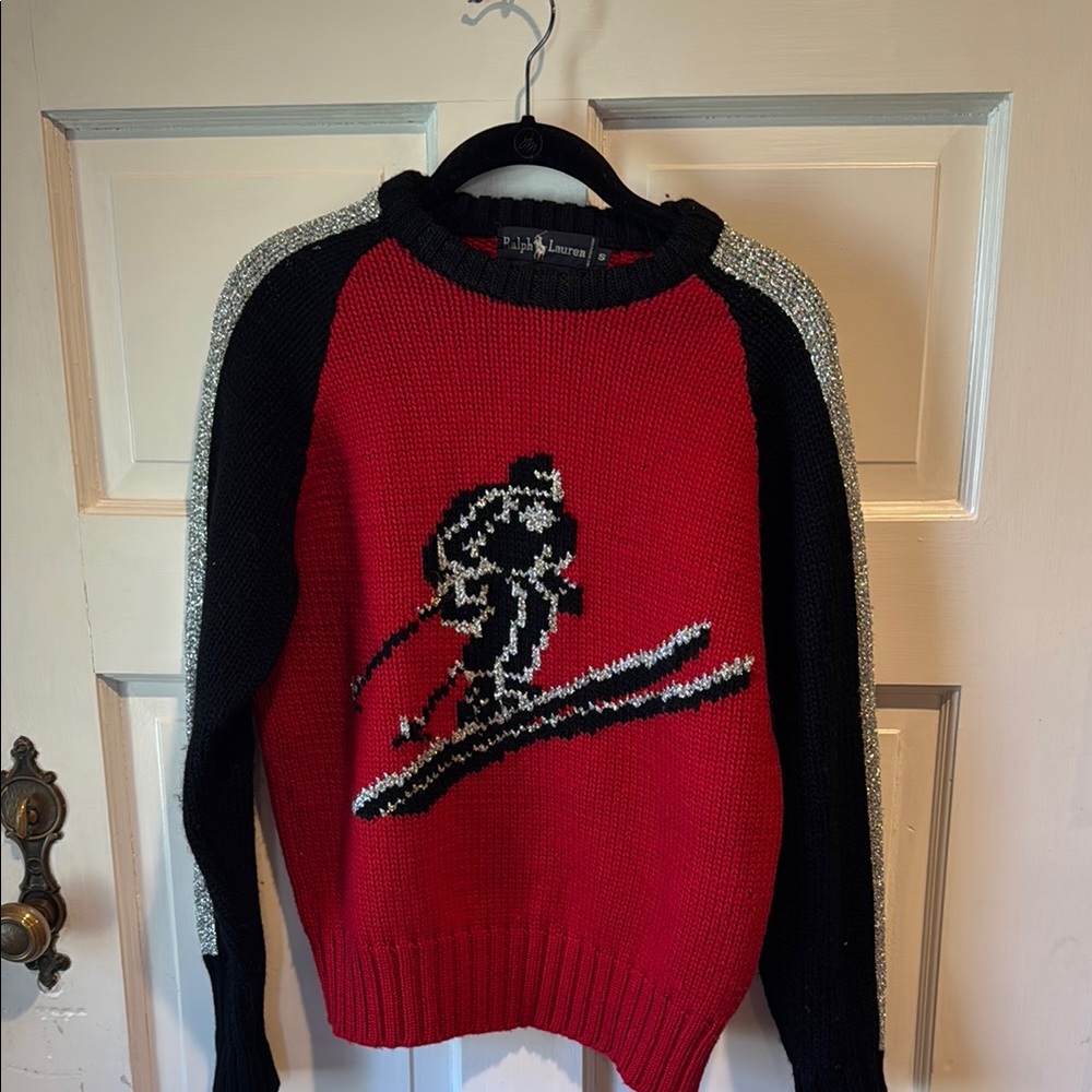 Get ready for the 2026 Winter Olympics In Style- Wool Glitzy Ski Sweater